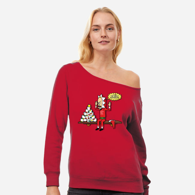 The Great Elfholio-Womens-Off Shoulder-Sweatshirt-Boggs Nicolas