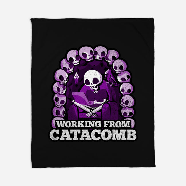 Working From Catacomb-None-Fleece-Blanket-Aarons Art Room