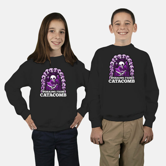 Working From Catacomb-Youth-Crew Neck-Sweatshirt-Aarons Art Room