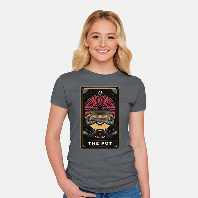 The Pot Tarot Card-Womens-Fitted-Tee-Logozaste