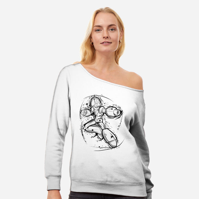 Mega Sketch-Womens-Off Shoulder-Sweatshirt-nickzzarto