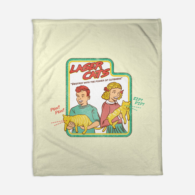 Laser Cats Destroy-None-Fleece-Blanket-hbdesign