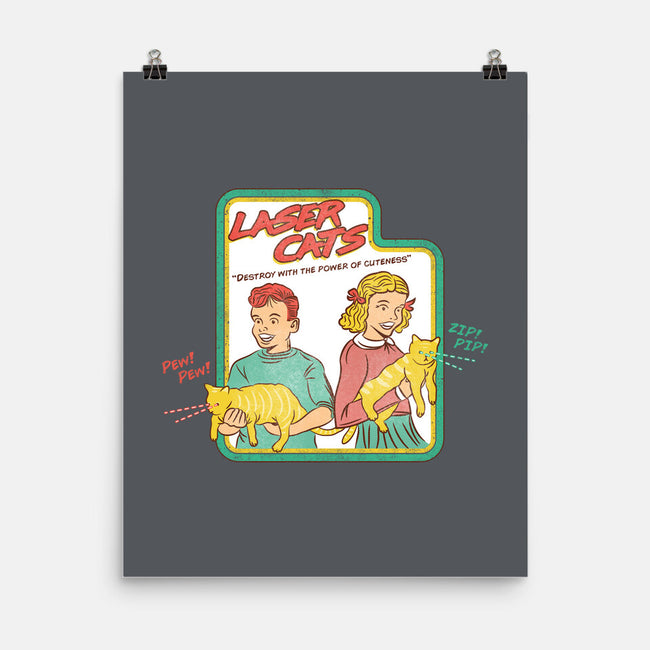 Laser Cats Destroy-None-Matte-Poster-hbdesign