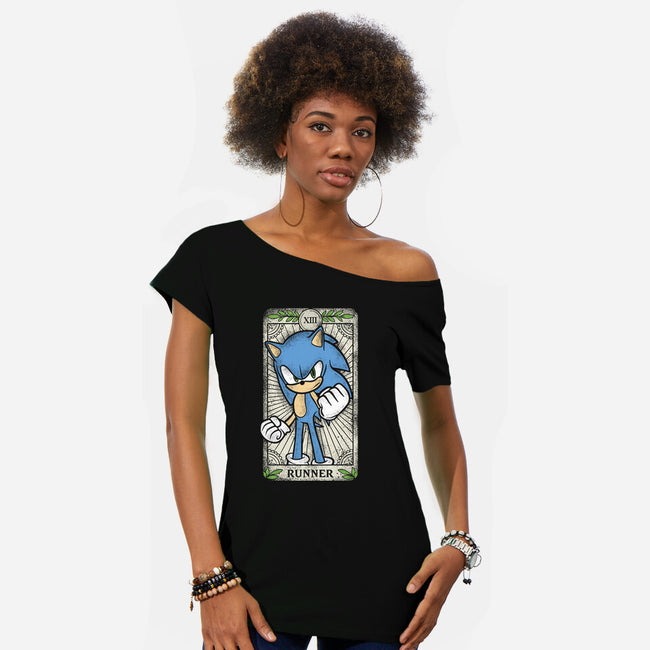 The Runner-Womens-Off Shoulder-Tee-turborat14