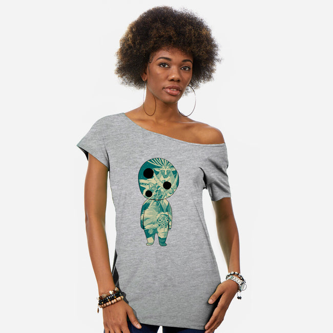 The Spirit Of The Forest-Womens-Off Shoulder-Tee-Hafaell