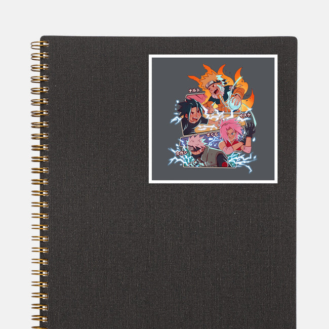 Naruto Battle-None-Glossy-Sticker-jacnicolauart