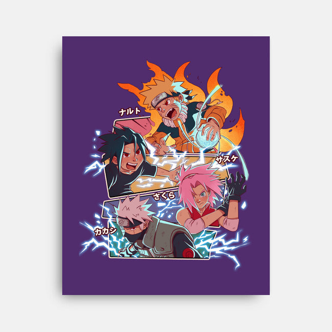 Naruto Battle-None-Stretched-Canvas-jacnicolauart