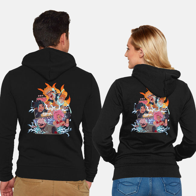 Naruto Battle-Unisex-Zip-Up-Sweatshirt-jacnicolauart