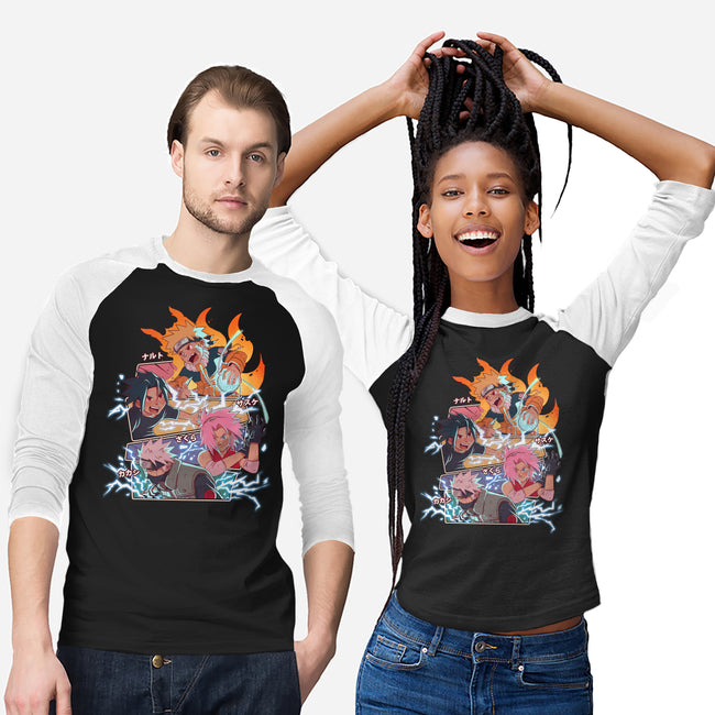 Naruto Battle-Unisex-Baseball-Tee-jacnicolauart