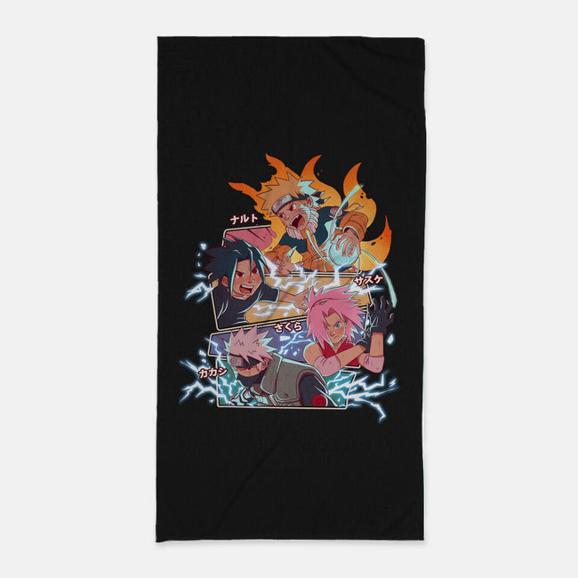 Naruto Battle-None-Beach-Towel-jacnicolauart