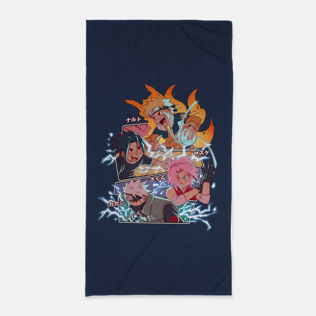 Naruto Battle-None-Beach-Towel-jacnicolauart