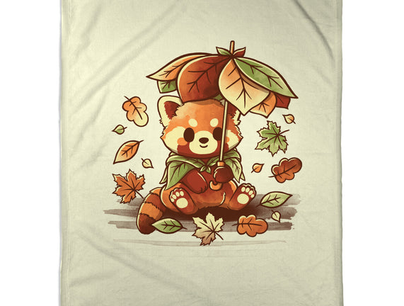 Red Panda Leaf Umbrella