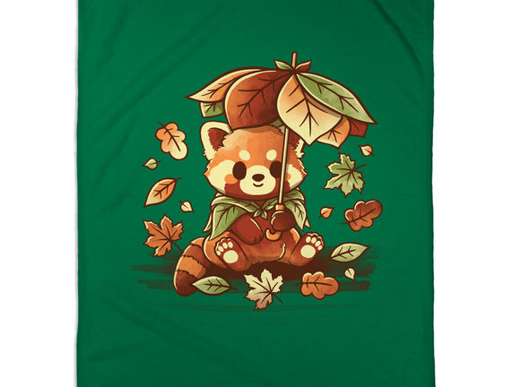 Red Panda Leaf Umbrella