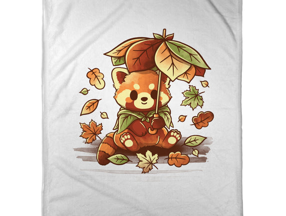 Red Panda Leaf Umbrella