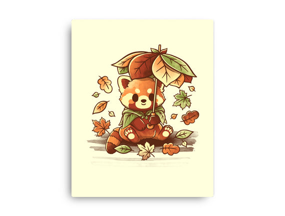 Red Panda Leaf Umbrella