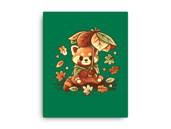 Red Panda Leaf Umbrella