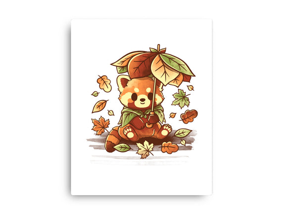 Red Panda Leaf Umbrella