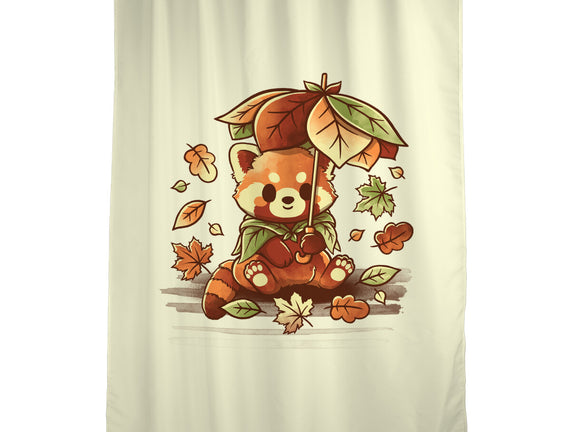 Red Panda Leaf Umbrella