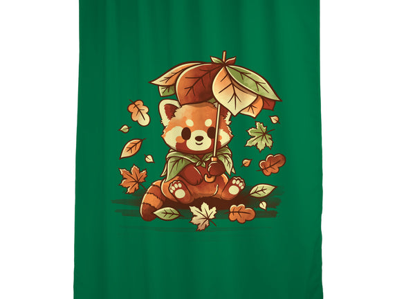 Red Panda Leaf Umbrella