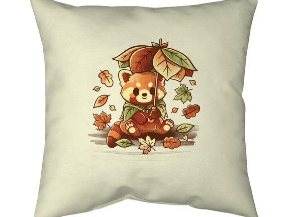 Red Panda Leaf Umbrella