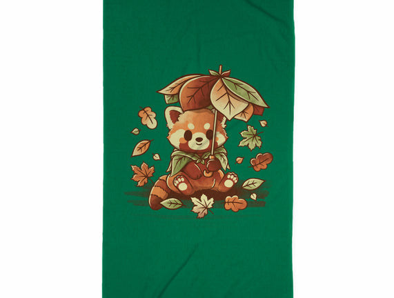 Red Panda Leaf Umbrella