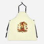 Red Panda Leaf Umbrella-Unisex-Kitchen-Apron-NemiMakeit