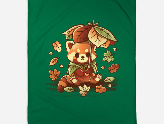 Red Panda Leaf Umbrella