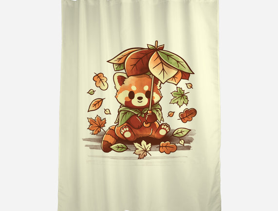 Red Panda Leaf Umbrella