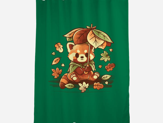 Red Panda Leaf Umbrella