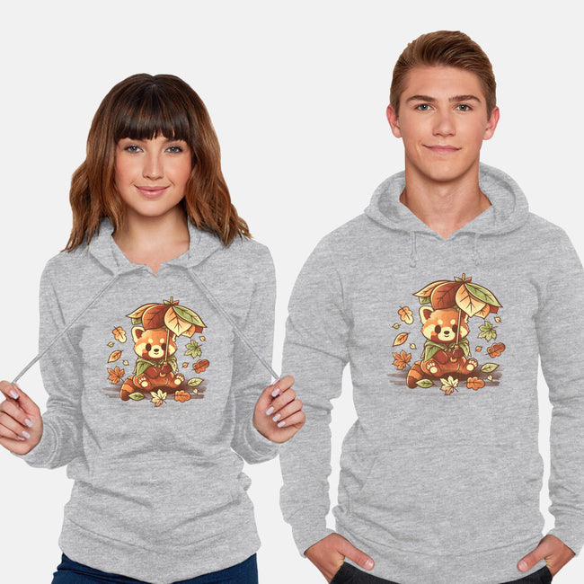 Red Panda Leaf Umbrella-Unisex-Pullover-Sweatshirt-NemiMakeit