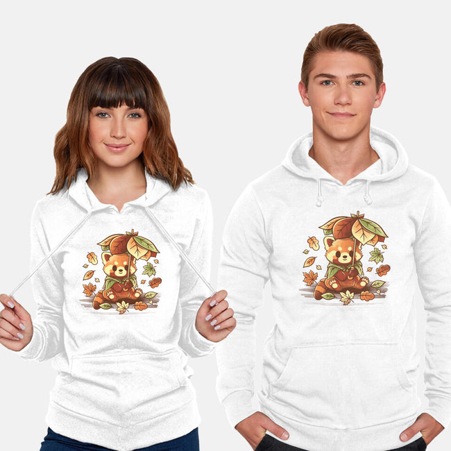 Red Panda Leaf Umbrella-Unisex-Pullover-Sweatshirt-NemiMakeit