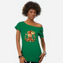 Red Panda Leaf Umbrella-Womens-Off Shoulder-Tee-NemiMakeit