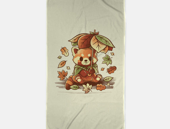 Red Panda Leaf Umbrella