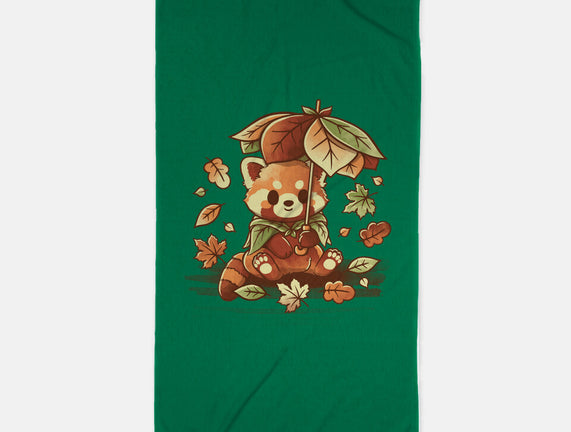 Red Panda Leaf Umbrella