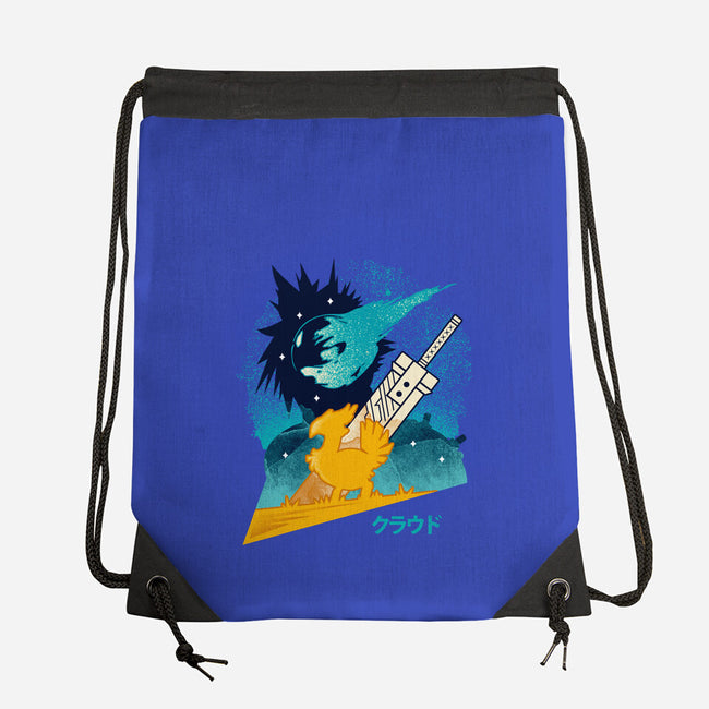 Cloud And Chocobo-None-Drawstring-Bag-Logozaste