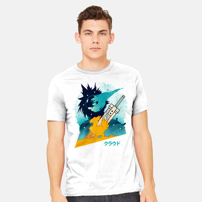 Cloud And Chocobo-Mens-Heavyweight-Tee-Logozaste