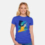 Cloud And Chocobo-Womens-Fitted-Tee-Logozaste