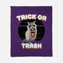 Trick Or Trash-None-Fleece-Blanket-MaxoArt