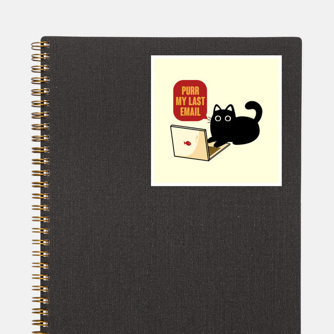 Purr My Last Email-None-Glossy-Sticker-tobefonseca