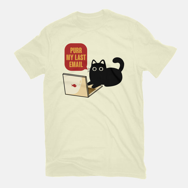 Purr My Last Email-Mens-Basic-Tee-tobefonseca