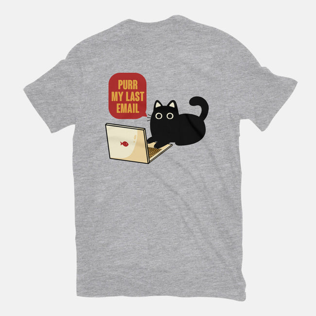 Purr My Last Email-Mens-Basic-Tee-tobefonseca