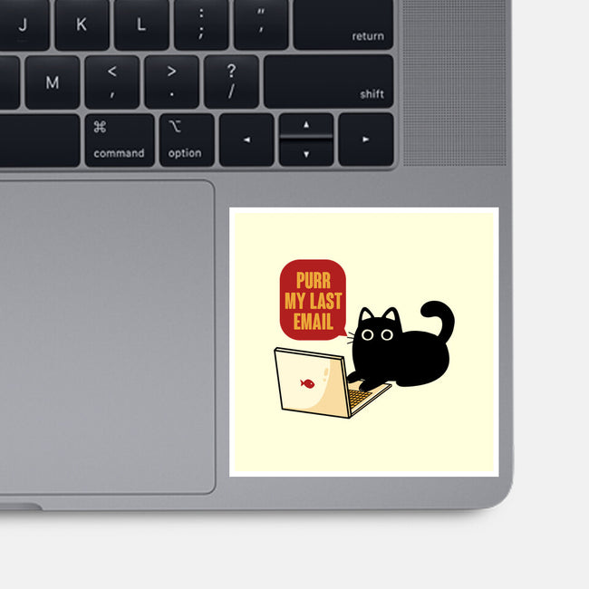 Purr My Last Email-None-Glossy-Sticker-tobefonseca