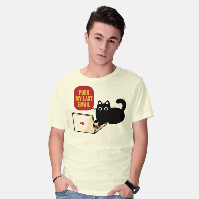 Purr My Last Email-Mens-Basic-Tee-tobefonseca