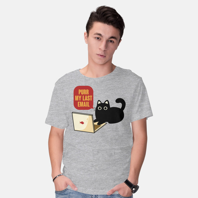 Purr My Last Email-Mens-Basic-Tee-tobefonseca