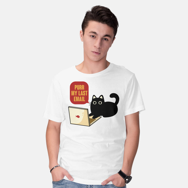 Purr My Last Email-Mens-Basic-Tee-tobefonseca