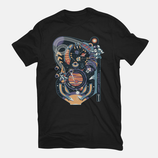 Pinball Space Machine-Womens-Basic-Tee-tobefonseca