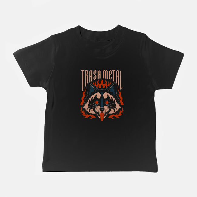 Trash Metal Raccoon-Baby-Basic-Tee-Thiago Correa