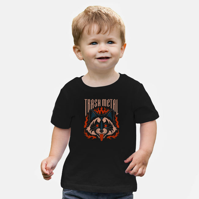 Trash Metal Raccoon-Baby-Basic-Tee-Thiago Correa