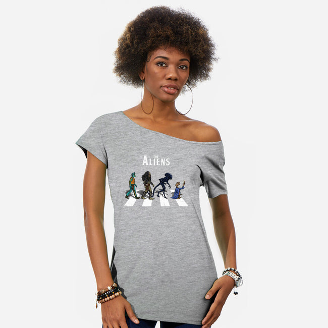 The Aliens-Womens-Off Shoulder-Tee-drbutler