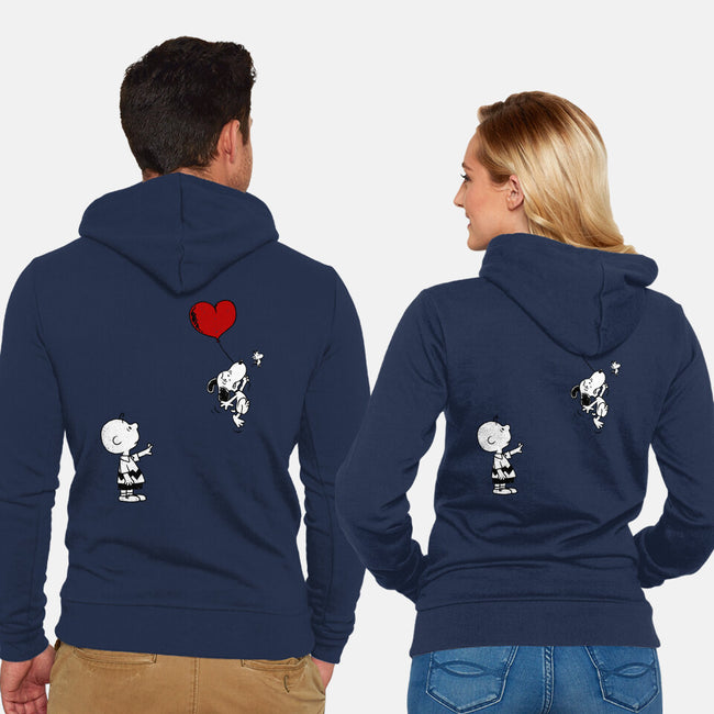 Balloon Beagle-Unisex-Zip-Up-Sweatshirt-drbutler